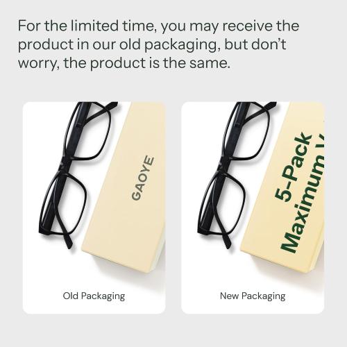 Gaoye 3.5 Professional Reading Glasses for All Day - Computer Readers with Blue Light Protection - Value Pack