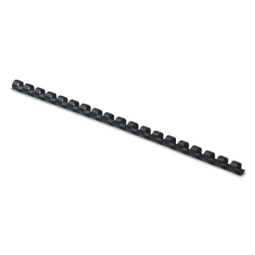 Fellowes Plastic Comb Bindings 1/4 Diameter 20 Sheet Capacity Black Combs/Pack 52366