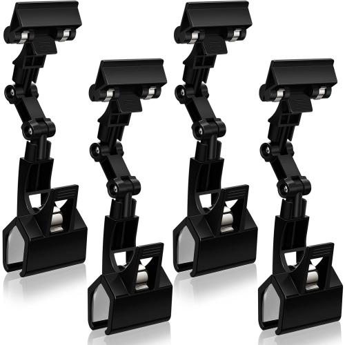 4 Pack Flexible Documents Holder Foldable Copy Paper Holder Clip, Black
