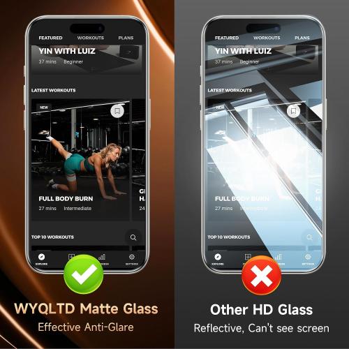 2 Pack for iPhone Air Matte Screen Protector Glass 6.5 inch