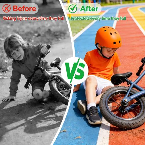 Kids Bike Helmet, Adjustable Toddler Helmet for Ages 3-5-8-14