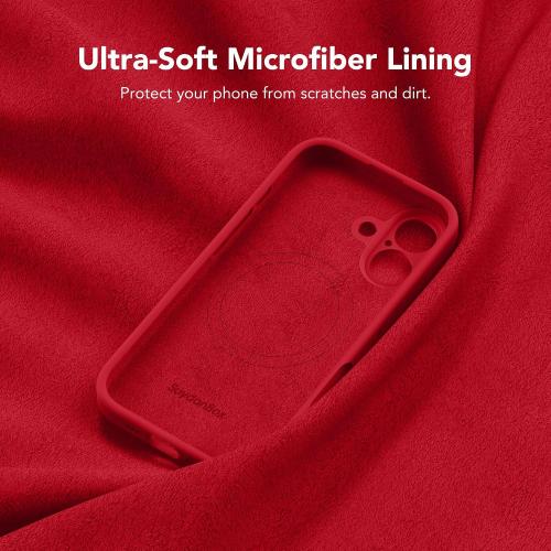 Magnetic for iPhone 17 Case Silicone Deep Red