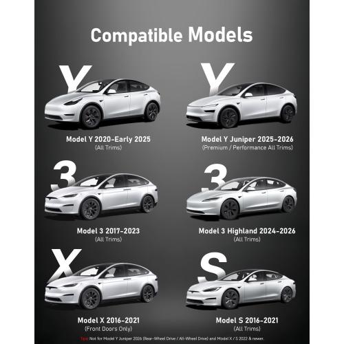 Tesla Model Y/3/X/S/YL Accessories Car Door Lights Logo Projector, 4 Pcs