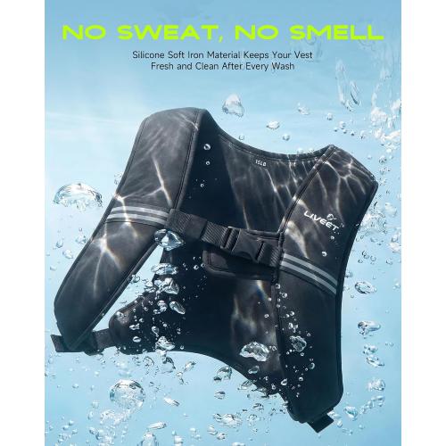 Weighted Vest for Women Men, Soft Iron, Reflective Strips