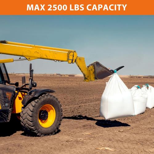 USED ‼️ Garvee Clamp on Debris Forks to 48 in Bucket, Heavy Duty 5 Fork Tines Clamp-on Pallet Attachments with 2500 LBS Capacity Fit for Tractor Bucket, Loader, Skid Steer