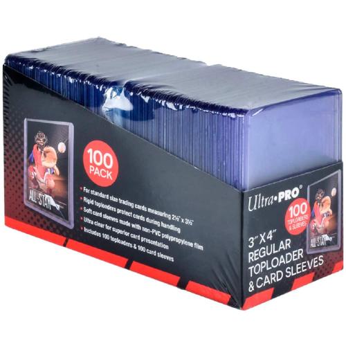 Ultra PRO - 3 x 4 Regular Toploaders & Card Sleeves 100-Count Retail Pk