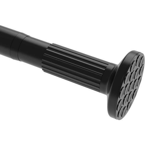 Tension Curtain Rod, 51-126 Inch,Spring Closet Rod, for Windows or Shower, Easy to Install, No Drilling, No Rust, for Bathroom, Rod Diameter 1.26 Inches, Black,Umimile