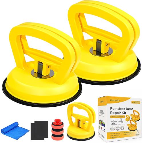 9‑Pack Paintless Dent Repair Suction Cup Kit, Heavy‑Duty Car Dent Puller Tool Set for Auto Body Dents, Glass, Tile Lifting & Heavy Object Moving