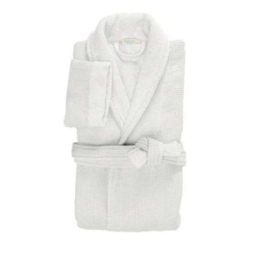 Haven Waffle Small Organic Cotton Robe in White