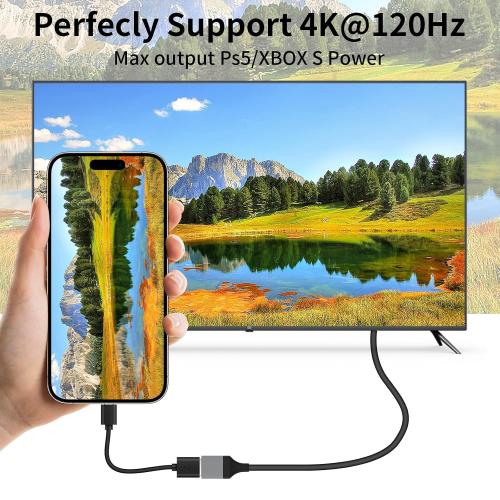 Universal HDMI Adapter for Phone to TV, Phone HDMI Cable, Plug and Play HD Screen Mirroring Adapter for Samsung/iPhone/LG/Motorola/Pixel etc