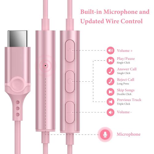 APETOO USB C Headphones for iPhone 18 Pro Max 17 16 15/iPad Air Earbuds