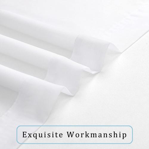 OWENIE White Sheer Curtains 96 Inches Long, Elegant Sheer Curtains for Bedroom, Window Voile Sheer Curtain Panels/Drapes/Treatment for Living Room, 2Pcs, Each 42 W x 96 L