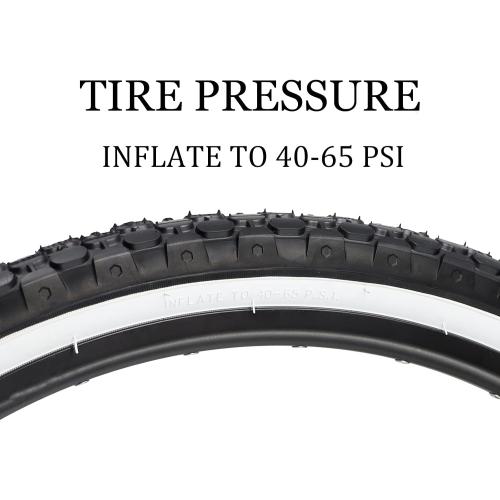 Hycline 2-Pack Cruiser Bike Tires Set: 24/26x2.125 inch Folding Replacement High-Performance Wear-Resistant Tires with Inner Tubes & Tire Levers for Beach & Urban Commuter Bikes