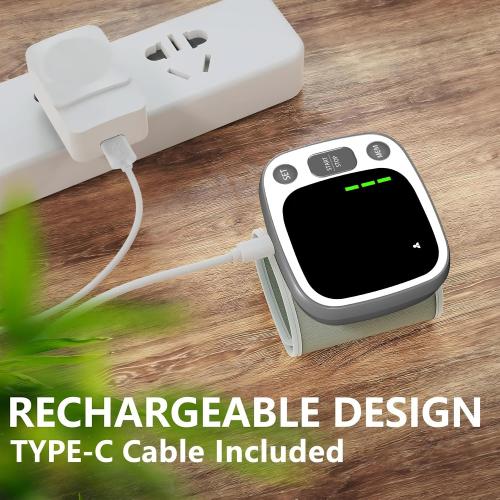 Oklar Wrist Blood Pressure Monitor, FDA Cleared Rechargeable BP Machine