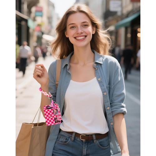 Wristlet Wallet for Women, Keychain Wallet with AirTag Holder