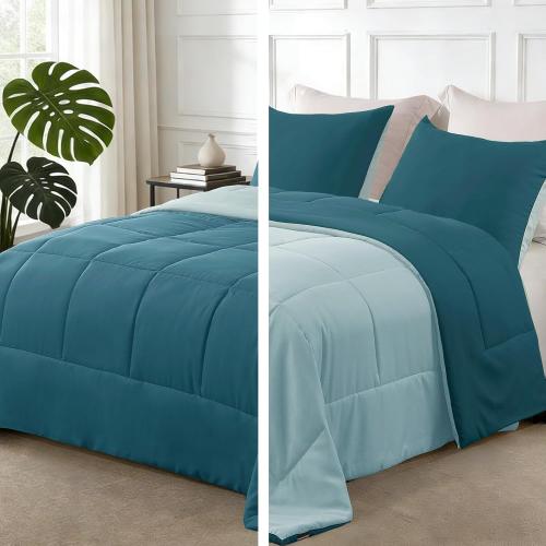 Exclusivo Mezcla Reversible Soft Queen Comforter Set, 3 Pieces