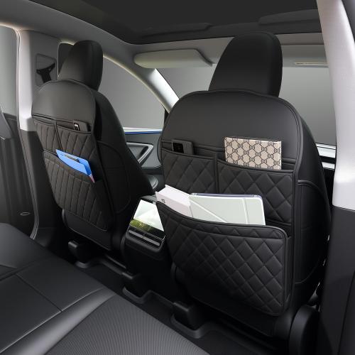 2 Pack Seat Back Protector for Kids, Car Kick Mats Back Seat with Organizer | Waterproof, Protects Against Dirt, Scuffs & Scratches, Easy to Install and Clean, Fits Most Vehicles