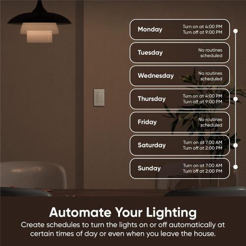 Wyze Switch, 2.4 GHz WiFi Smart Light Switch, Single-Pole, Needs Neutral Wire, Compatible with Alexa, Google Assistant, and IFTTT, No Hub Required, 1-Pack, White