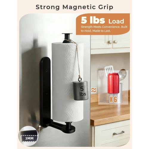Magnetic Paper Towel Holder for Fridge, Kitchen, Bathroom, Garage, Rv
