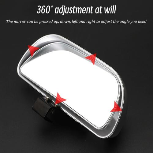 Mandark 2PCS 5.71 Inch Rectangular Convex Blind Spot Mirrors, Black