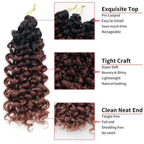 Curly Crochet Hair GoGo Curl Crochet Hair for Women 12 Inch 6Packs 1B/33/30