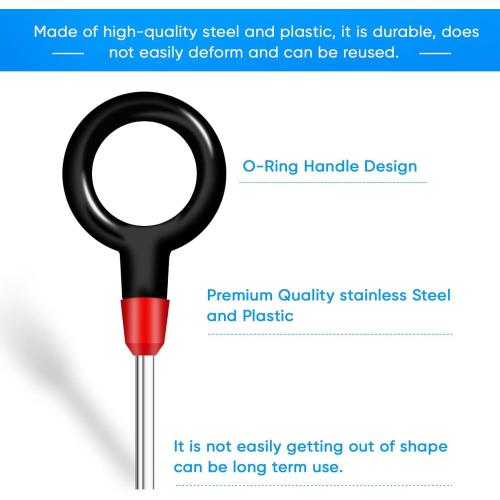 Terminal Pin Removal Tool Kit 20 Pcs Depinning Electrical Connector Pin Extractor Tool Set Wire Terminal Release for Automotive Car Household Devices - Black