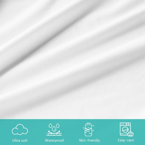 ‼️may have mild stains ‼️Waterproof Changing Pad Cover, 32x16, 2-Pack, White | Fits 32x16 Contoured Pad, Non-Slip Elastic Edge, Breathable Fabric, Machine Washable, 2-Pack Value, Soft & Gentle