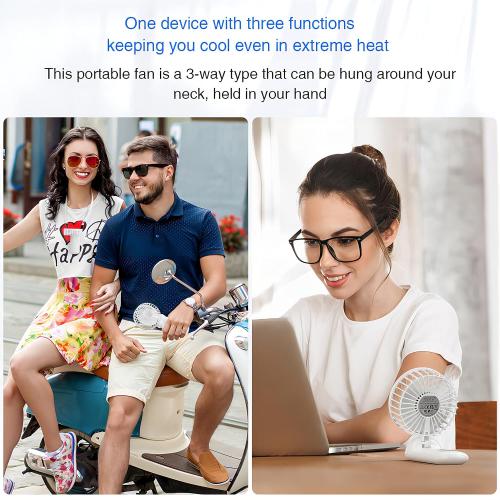 PSECICI Handheld Fan, Mini Portable Personal Fan with lanyard, 4 Speeds Level 180° Foldable Design for Desk/Travel/Office/Outdoor