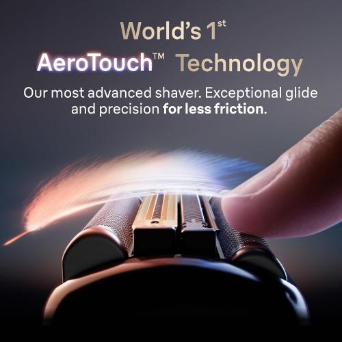 Braun NEVO Men's Electric Shaver with World's 1st AeroTouch Technology, Premium Value Kit