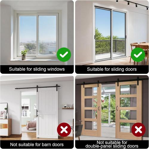 AceMining 1 Pack Sliding Door Security Bar, Patio Door Lock, 20-50 in