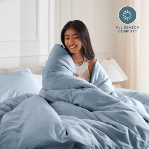 Ultra Soft Duvet Cover & Shams by Bare Home (Comforter Not Included) - King, Dusty Blue