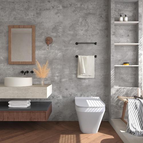 3yecao 16×354 3D Grey Concrete Cement Wallpaper Peel and Stick Faux Light Grey Concrete Contact Paper Vinyl Stained Matte Texture Adhesive Removable Gray Wallpaper for Bathroom Garage Living Room