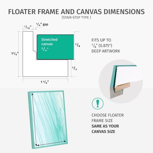 Floater Frame Medium Deep Canvas Paintings/Canvas Prints/Wood Canvas Panels/Wall Art/Wall Decor/Home Decor/Artwork (Brass Gold, Portrait)
