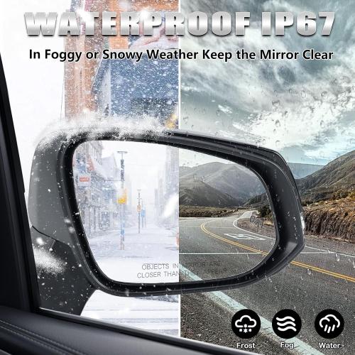 Right Passenger Side Mirror Compatible with Toyota RAV4 2019 2020 2021 2022 2023 2024 Power Heated Turn Signal Blind Spot Door Rear View Mirrors 8 Pins Black