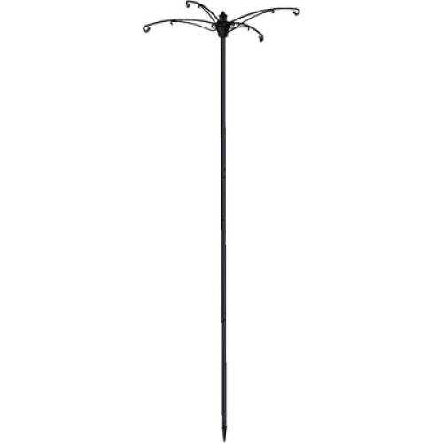 Color Black Brome BirdsUP Versa 4 Bird Feeder Pole Kit, 4-Arm Hanging Station, Black