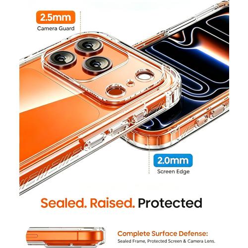 Lifedance Rugged Full-Body Case for iPhone 17 Pro Max, Built-in Screen Protector, 10FT Military Drop Tested, Clear Shockproof Phone Case Cover for iPhone 17 Pro Max 6.9, Clear