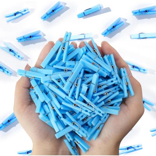 Mini Clothespins for Baby Shower Games Boy Blue Clothes Pins 1.4 Inch