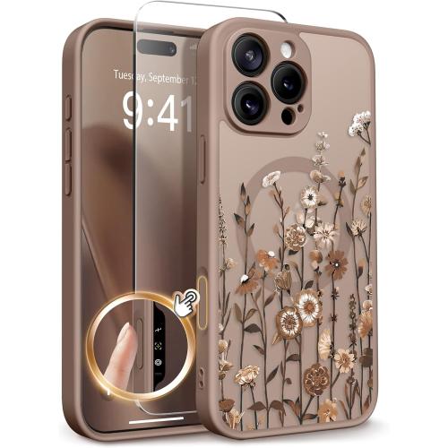 GVIEWIN for iPhone 16 Pro Case Compatible with MagSafe Screen Protector