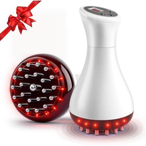 Multford Lymphatic Drainage Massager & Anti Cellulite Massage Tool,White