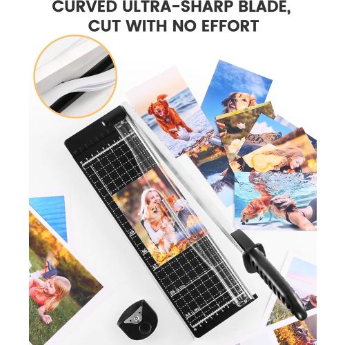 MAKEASY Paper Cutter 12 Inch, 12 Sheet Capacity, Heavy Duty Paper Cutter for Cardstock, Guillotine Paper Trimmer for Crafting, Classroom and Office