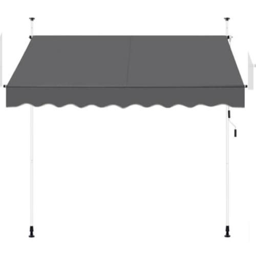 Yaheetech Manual Retractable Awning Dark Gray