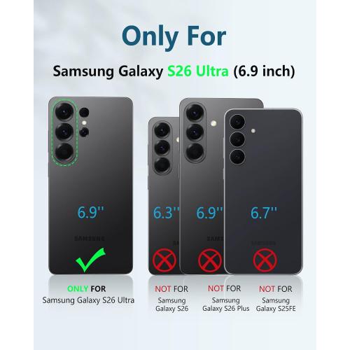 FNTCASE for Samsung Galaxy S26 Ultra Case with Built-in Screen Protector