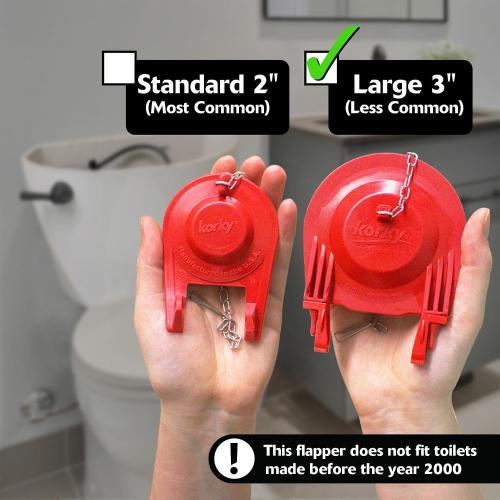 Korky Large 3-Inch Premium Toilet Flapper
