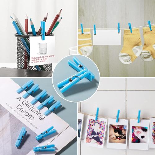 Mini Clothespins for Baby Shower Games Boy Blue Clothes Pins 1.4 Inch