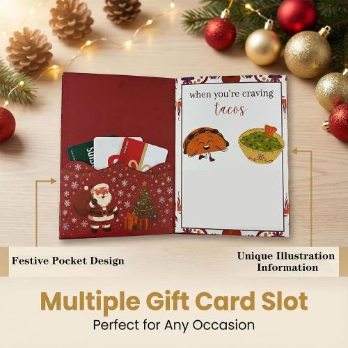 3Pc Christmas Gift Card Book for Adults,Card Gift Book with Envelopes Gifts