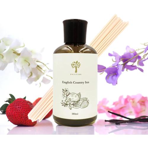 PRISTINE English Country Inn Reed Diffuser Refill with Free Reed Stick | Jasmine, Strawberry, Vanilla Oil Diffuser Refills | Premium Hotel Lobby Reed Diffuser Refill