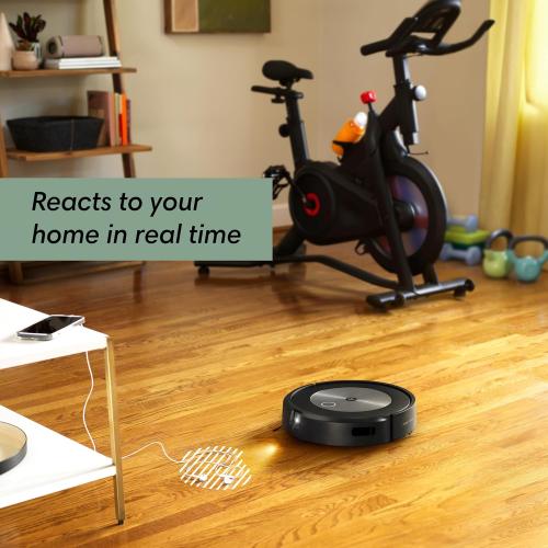 iRobot Roomba j7  (7550) Self-Emptying Robot Vacuum – Uses PrecisionVision Navigation to Identify & Avoid Objects Like Socks, Shoes, & Pet Waste, Smart Mapping, Self-Empty for Up to 60 Days
