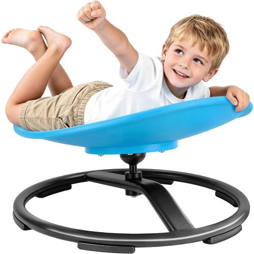 Pterying 21 L × 19 W Large Size Spinning Chair for Autistic Kids, Ages3  | Autism Sensory Products, Sensory Toys Gifts for Kids with Autism & ADHD, Training Body Coordination, Azure Rounded Shape‼️light dirt and good condition‼️