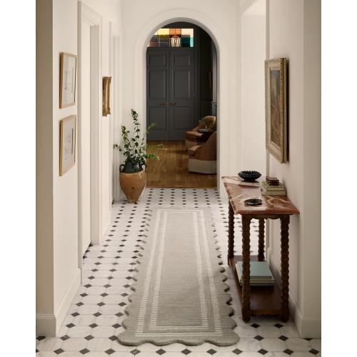 Loloi Chris Loves Julia Scottie Collection SCO-01 Fog/Ivory 2'-3 x 3'-9, .87 Pile Height, Runner Rug