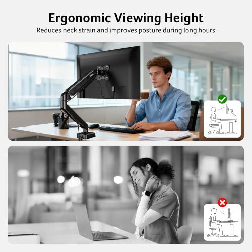 Acer Single Monitor Mount, Fully Adjustable Monitor Arm Fits 17-34 Screens